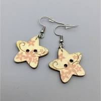 Sternen Ohrringe mit Blumen Bild 1