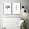 Set von zwei botanischen Kunstdrucken, Gingko Biloba Blatt und Eukalyptus Zweige, Wohnzimmer Wandkunst Bild 6