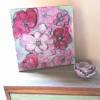 Acryl "pink flowers" 30x30cm Bild 4
