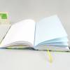 Notizbuch, blau gelb grün schwarz, DIN A5, Retro, 300 Seiten fadengeheftet, handgefertigt UNIKAT Bild 5