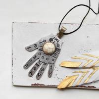 Hand der Fatima • Halskette silber | Boho | Halsschmuck | Geschenke für Frauen | Freundin | Schwester | Mama Bild 1