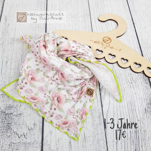 Musselintuch Blumen 1 - 3 Jahre