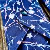 waschbare Stoffbinden Set aus Baumwolle - nachhaltige Monatshygiene - Zero Waste - dunkelblau Blumen Blüten Bild 4