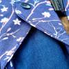 waschbare Stoffbinden Set aus Baumwolle - nachhaltige Monatshygiene - Zero Waste - dunkelblau Blumen Blüten Bild 5