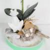 Tischdeko mit Orchidee und modernem Frosch, Sommerdeko, Tischgesteck Bild 3
