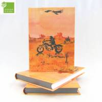 Notizbuch, Motorrad Zeichnung, Buchveredelung Graphit-Schnitt, DIN A5, fadengeheftet, handgefertigt, Hardcover Bild 1