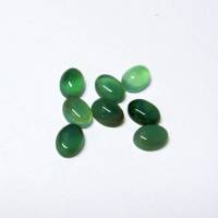 Grüne Onyx 8 x10 mm Cabochon, Schmuckstein zum einfassen oder einkleben, Ring, Ohrstecker, Anhänger, Schmuck selber machen Bild 1