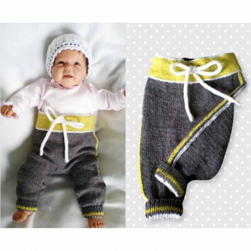 Strickanleitung Baby Jogginghose in 2 Größen