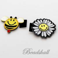 2 Bügelbilder original SMILEYWorld Biene und Blume Wechselpatch mit Klettband Bild 4