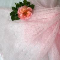 Zarte Brautstola pastell rosa, Hochzeitsstola, Lace Stola für den Sommer Bild 9