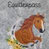 Equidenpass Pferdepass Pferd Hufeisen mit Namensbestickung Bild 3
