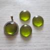 3x Cabochons aus Harz 20 mm oliv grüne Farbe Bild 2