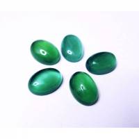 Cabochon Grüne Onyx 14 x10 mm , Schmuckstein zum einfassen oder einkleben, Ring, Ohrstecker, Bild 1