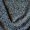 Organic Nicki-Velour mit Leomuster Animal Print blau und terra 50 x 150 cm Nähen Bild 9