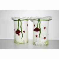 Windlicht "Blume" handgefilzt Wohnaccessoire Vase Deko Geschenk Kerzenständer Bild 1