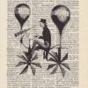 Balloonrider - Druck auf antiquarischer Buchseite Bild 2