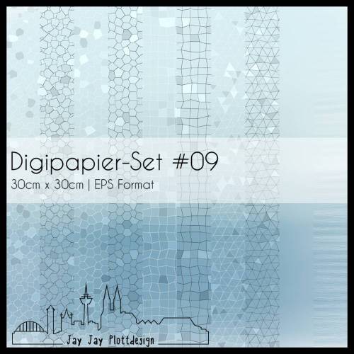 Digipapier Set #09 (wasserblau ) zum ausdrucken, plotten, scrappen, basteln und mehr
