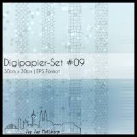 Digipapier Set #09 (wasserblau ) zum ausdrucken, plotten, scrappen, basteln und mehr Bild 1