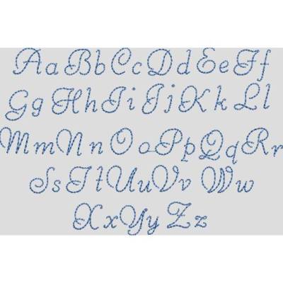 Stickdatei Redwork ca. 13mm Buchstaben Minischrift, Schönschrift, Schrift   Set 136