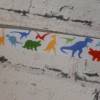 Dinosaurier,  bunt, Kids, Köpfe,   22 mm  Borte Ripsband Bild 2