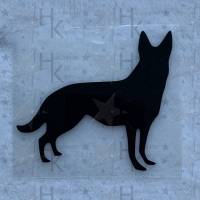 Bügelbild - Schäferhund / Hund (Silhouette) - viele mögliche Farben Bild 1