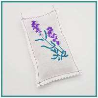 weiße Lavendelduftkissen, Lavendelsäckchen, ca 8 cm x 19 cm, Lavendel aus Eigenanbau, ohne Füllstoffe Bild 1