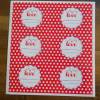 18 Sticker Aufkleber Etiketten made with love Sticker, selbstklebend, polka dots, rot -weiss Bild 2