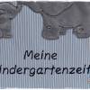Ordner-Portfolio mit Doodlestickerei 'Elefanten', Stickerei 'Meine Kindergartenzeit' und Wunschname Bild 6
