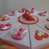 hochzeitstorte Geldgeschenk zur Hochzeit  Flamingo Schachteltorte Papiertorte give Away Torte Hochzeitsgeschenk Geschenk Bild 2