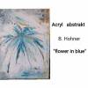 Acryl abstrakt " flower in blue" Bild 3