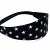Haarband zum Wenden Sterne schwarz weiß Stirnband Abschminkband Yoga Wendehaarband Baumwolle Bild 2