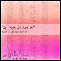 Digipapier Set #04 (orange & pink) zum ausdrucken, plotten, scrappen, basteln und mehr Bild 1