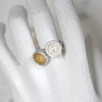 Ring, Becherli, Sammelring, Silber, gehämmert, Struktur, Goldschmiede Bild 4