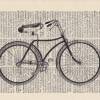 Vintage Bike - Druck auf antiquarischer Buchseite Bild 2