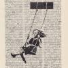 Banksy - Schaukeldes Mädchen - Druck auf antiquarischer Buchseite Bild 2