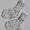Babysocken Erstlingssocken Socken Baby Stricksocken weiß grün bunt handgestrickt 0-6 Monate Bild 2
