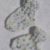 Babysocken Erstlingssocken Socken Baby Stricksocken weiß grün bunt handgestrickt 0-6 Monate Bild 3