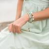 Damen Armband-Set aus Edelsteinen Howlith Amazonit und Hämatit, Geschenk für sie, 10 mm Bild 3