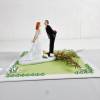 Geldgeschenk Hochzeit, Hochzeitsgeschenk, mit süßem Brautpaar, grün weiß Bild 3