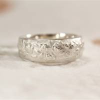 Ring aus Silber 925 mit Rosen Motiv Goldschmiedearbeit Bild 1