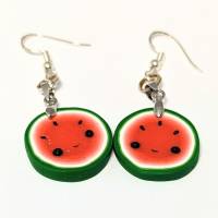 Kawaii Melonenscheiben Ohrringe aus Fimo Bild 6