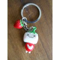 Marshmallow Erdbeere  Schlüsselanhänger 3 D kawaii Bild 1