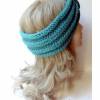 Kopfband, Stirnband, Haarband / Turban Style / petrol, türkis / Gr.: M - L Bild 2