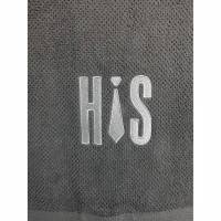 Besticktes personalisiertes Handtuch mit Monogramm HIS Motiv Krawatte Frotteetuch originell edel Geburtstagsgeschenke Bild 1