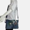 Umhänge-/Gürteltasche Jeans mit  Blumenmotiv / Upcycling Bild 3