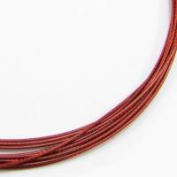 (1,10€/m) 3 Meter Premium Schmuckdraht / Stahlseil 0,7mm, Nylon ummantelt, rot Bild 2