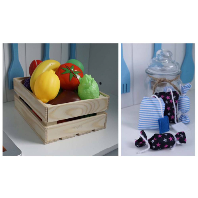 Näh & Bastelanleitung Teebeutel, Bonbon & Obstkiste für den Kaufmannsladen!