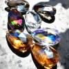 1 Glasanhänger, Suncatcher, Regenbogen-Kristall,  Prisma, Glastropfen, ca. 38x22,50mm, Farbauswahl Bild 3