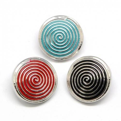 Druckknopf-Button  , 19mm, Spirale, Twister  , Farbauswahl