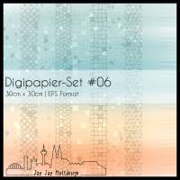 Digipapier Set #06 (blaugrün & sand) zum ausdrucken, plotten, scrappen, basteln und mehr Bild 1